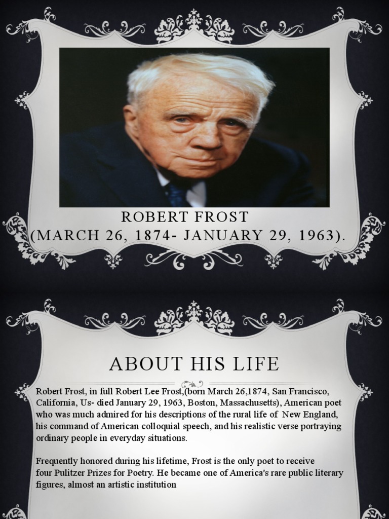 robert frost biography pdf wikipedia
