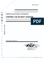 ANSI Standard for Control Valve Seat Leakage
