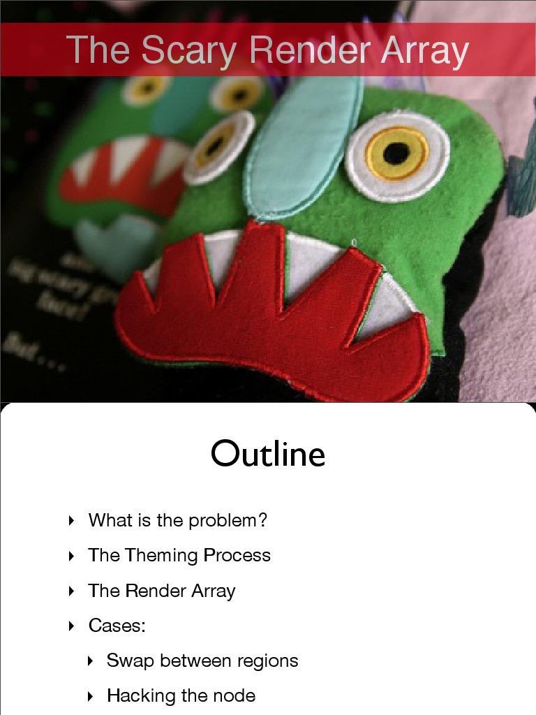 The Scary Render Array | PDF | Drupal | Array Data Structure
