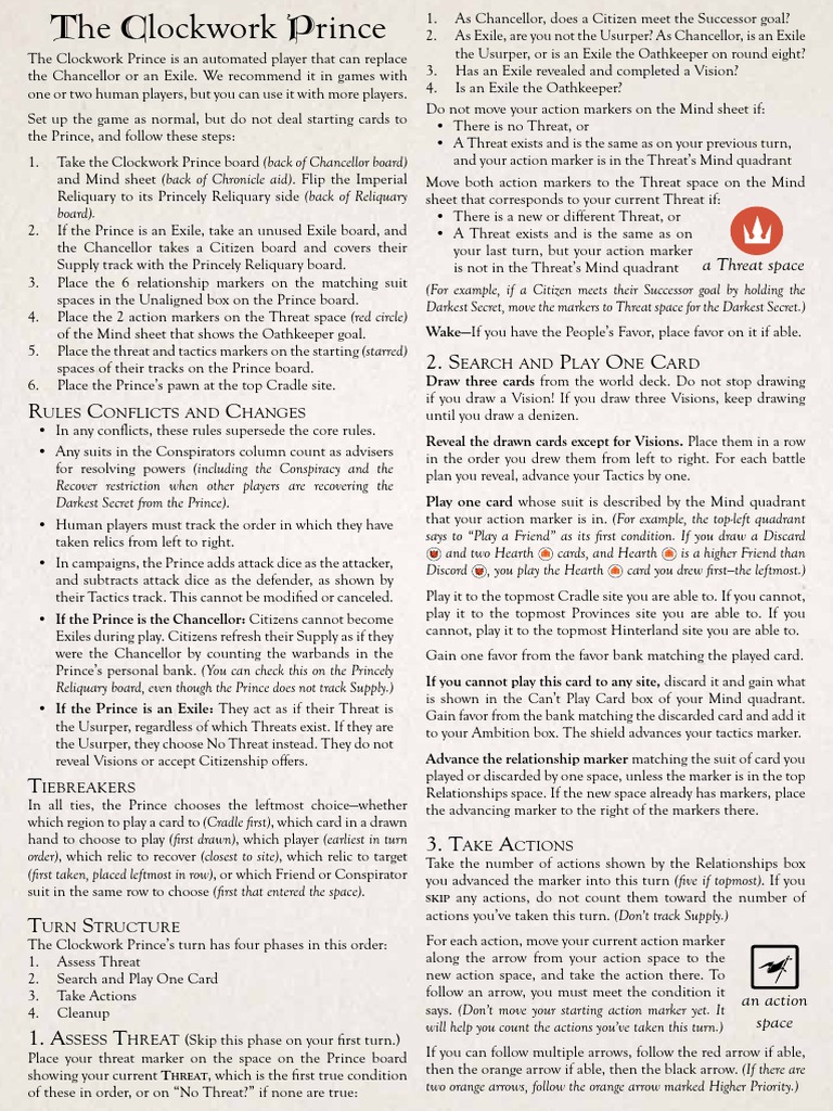 Clockwork Prince Gameplay Guide | PDF