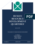 Human Resource Dev Quarterly - 2018 - Issue Information