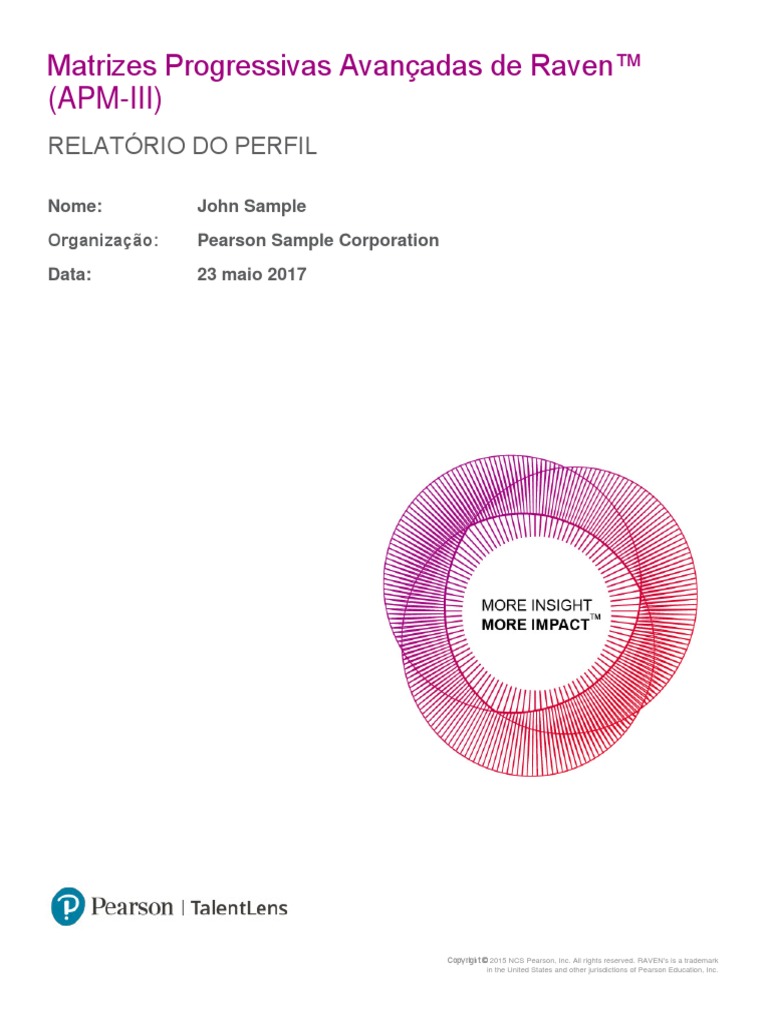 Ravens APM III Brazilian Portuguese - Sample65 | PDF | Desvio padrão ...