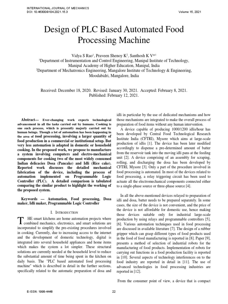 PLC Automation in Home Cooking Systems | PDF | Programmable Logic ...