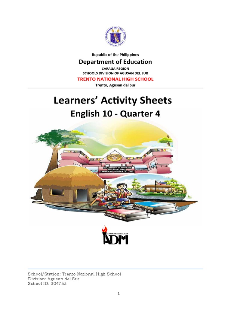 LAS In English 10 Q4 PDF Bullying Statistics
