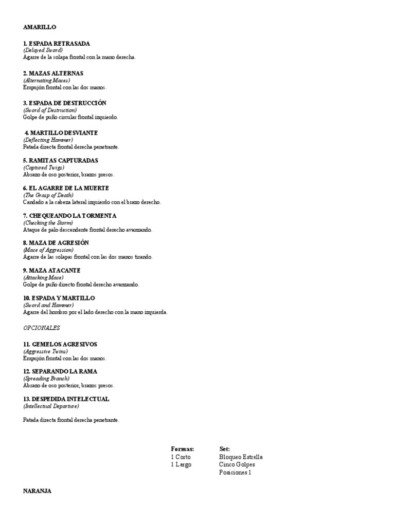 Programa Completo de Kenpo!! | PDF | Reglas y regulaciones deportivas ...