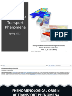 Slideset 2 Phenomenological Origins of Transport Phenomena Profiles Half Session