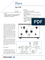 Bruel & Kjaer 2706 Power Amp - Data Sheet