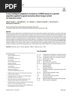 A New Intelligent Adaptation Mechanism of MRAS Based On A Genetic Algorithm Applied To Speed Sensorless Direct Torque Control For Induction Motor