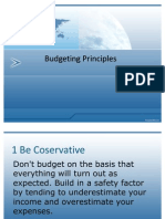 Budgeting Principles and Performance
