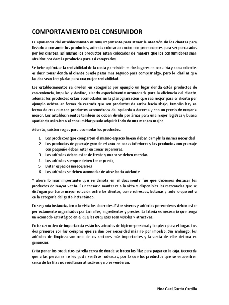 Optimización de Tiendas y Comportamiento del Consumidor | PDF | Los ...