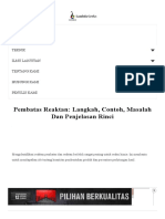 Pembatas Reaktan - Langkah, Contoh, Soal, Dan Penjelasan Terperinci - Lambda Geeks