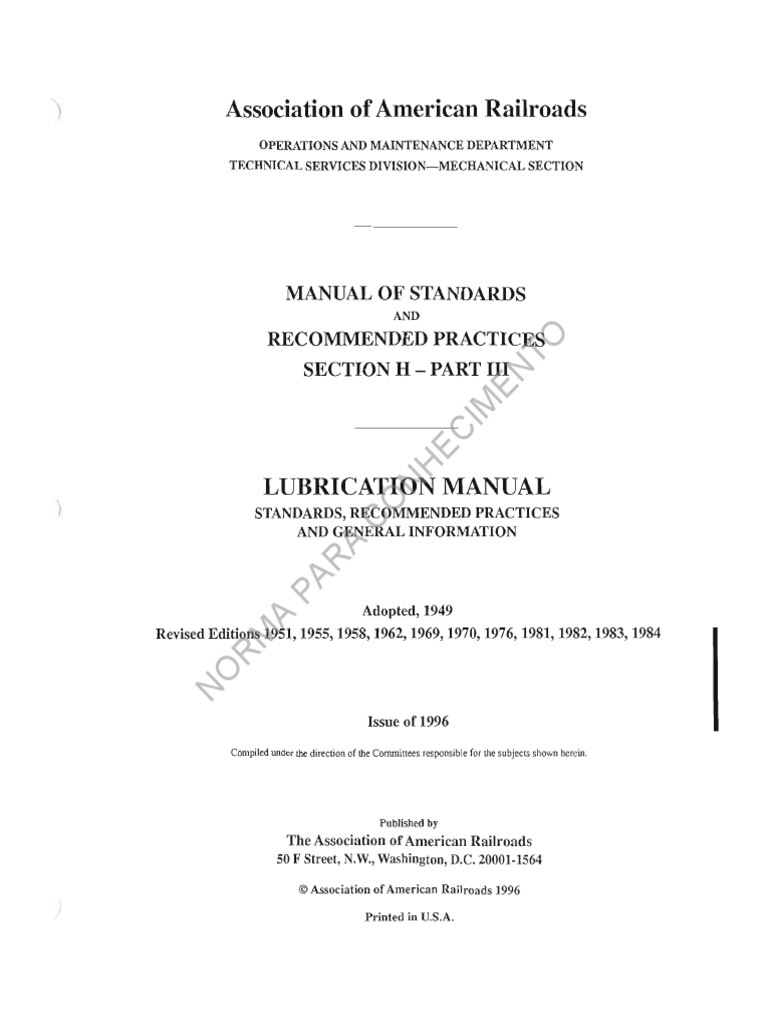 AAR H Part III (1996) | PDF | Specification (Technical Standard ...