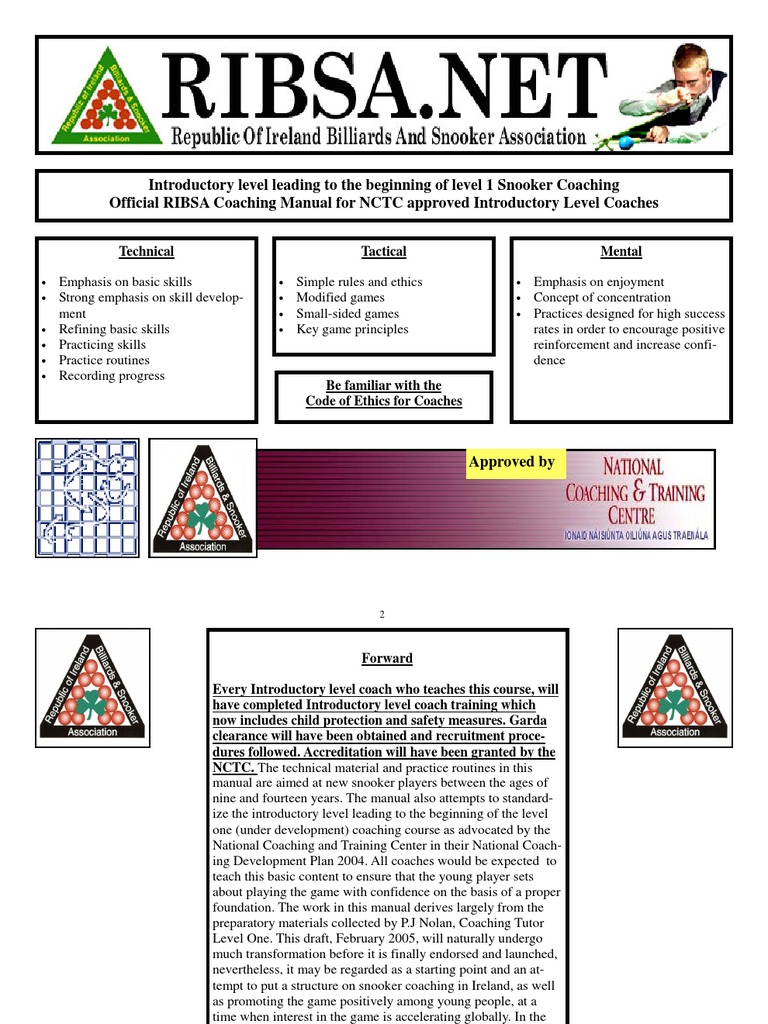 Introductory Snooker Coaching Manual | PDF | Child Abuse | Bullying