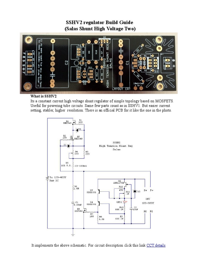 SSHV2 Regulator Build Guide A StepbyStep Process for Constructing