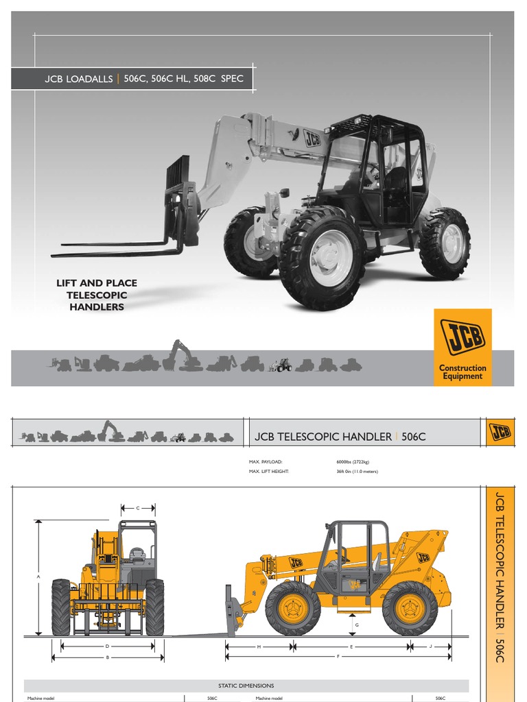 348 JCB Telehandler 506C | Download Free PDF | Transmission (Mechanics ...