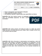 AVALIAÇÃO 9º ANO - ALUNOS ESPECIAIS