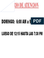 Horario de Atencion