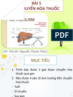 Bài 5. SỰ CHUYỂN HÓA THUỐC-SV