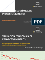 Valuación Económica de Proyectos Mineros: en Breve Empezamos