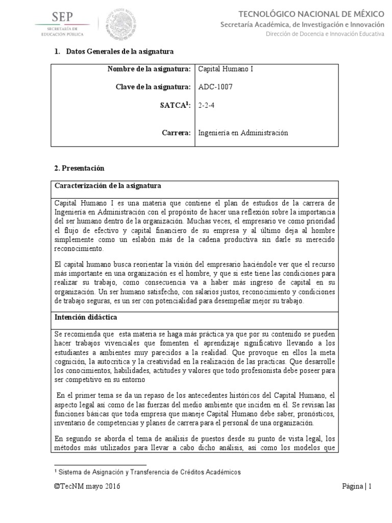 Capital Humano I | PDF | Aprendizaje | Evaluación