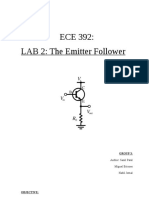 ECE 392: LAB 2: The Emitter Follower Circuit
