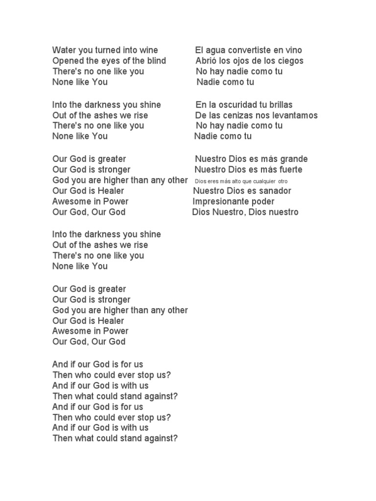 Water you turned into wine El agua convertiste en vino PDF