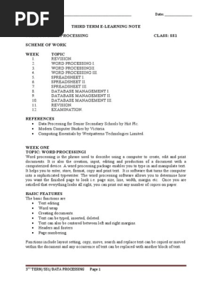 Data Processing SS1 3RD TERM (2)