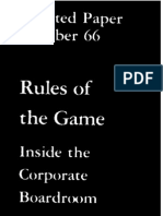 Rule of Game Inside Coorporate Bord Room