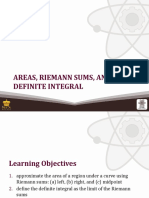 Areas, Riemann Sums, and The Definite Integral