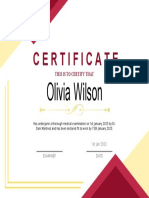 Gold Elegant Certificate of Achievement Template