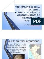 Control Geodesico, Ordenes y Redes de Triangulacion