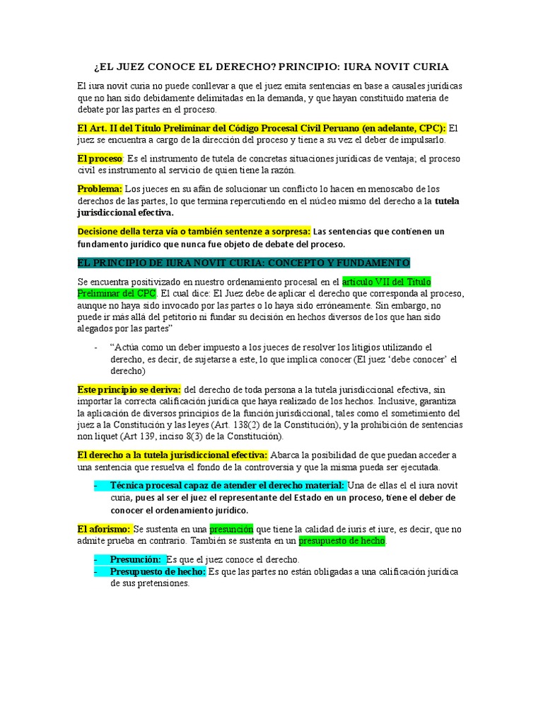 Límites del Iura Novit Curia | PDF | Demanda judicial | Ley procesal