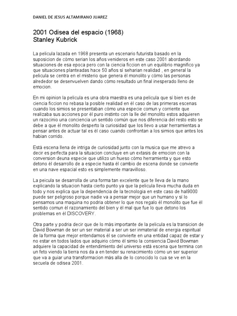 2001 Odisea Del Espacio PDF