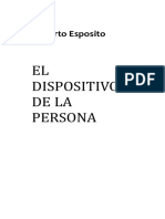 ESPOSITO, Roberto - El Dispositivo de La Persona