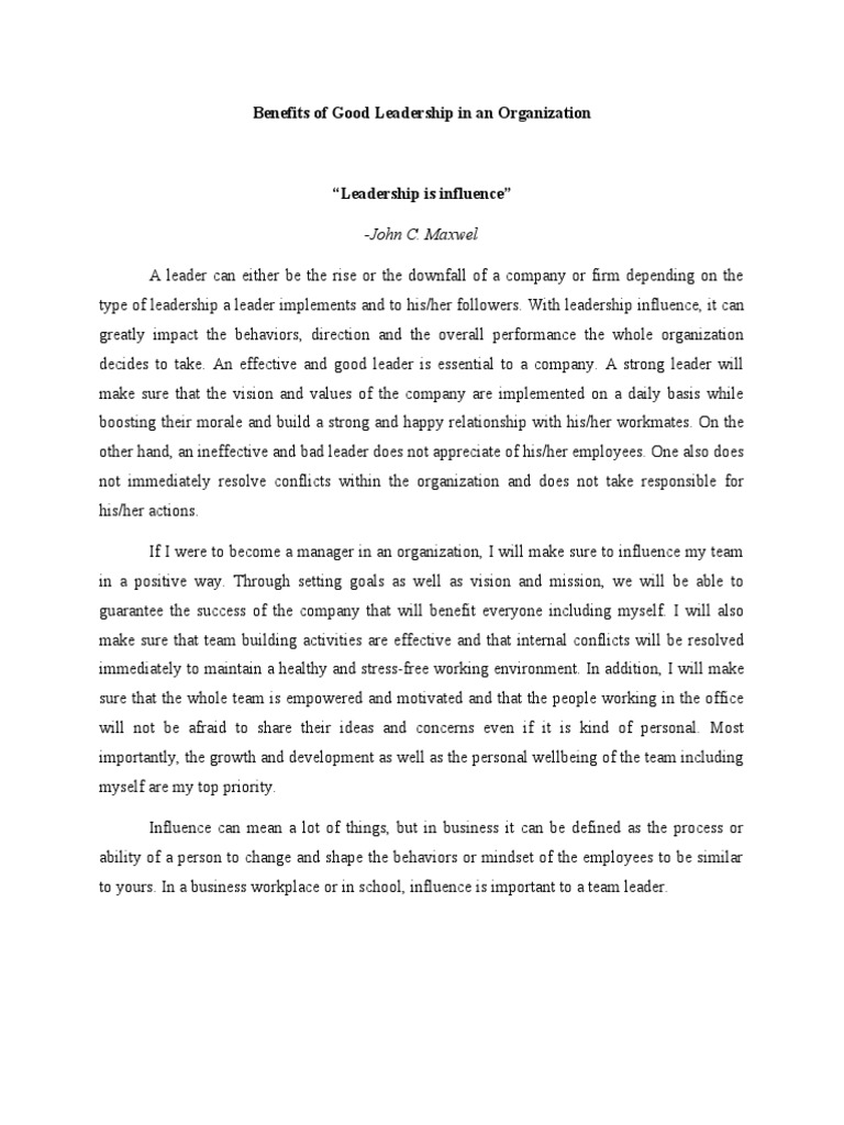 Impact of Effective Leadership on Organizations | PDF | Business
