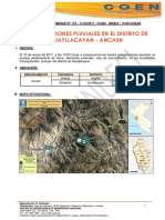 Precipitaciones Pluviales en El Distrito de Huayllacayan - Ancash