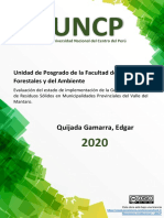 Quijada Gamarra, Edgar: Unidad de Posgrado de La Facultad de Ciencias Forestales y Del Ambiente