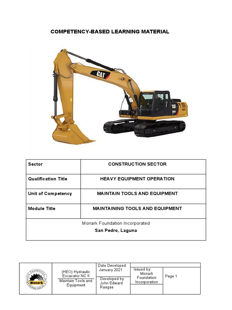Heavy Equipment Tool Maintenance Guide | PDF | Tools | Hammer