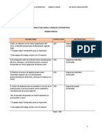 Rubrica I Parcial, PLEA