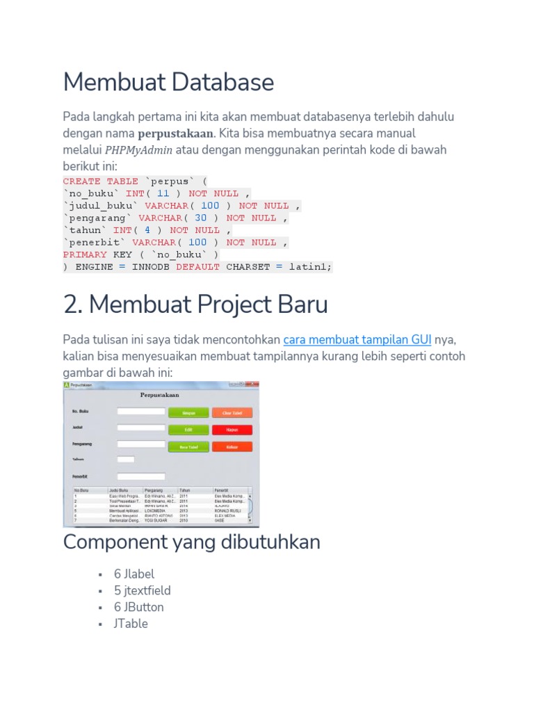 Panduan Membuat Database Perpustakaan | PDF | Komputer