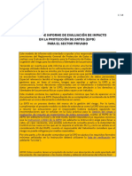 Modelo de informe EIPD para el sector privado