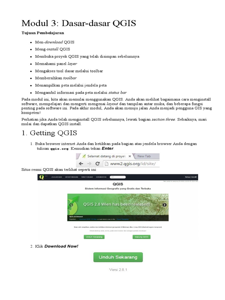 Panduan Dasar QGIS | PDF | Komputer