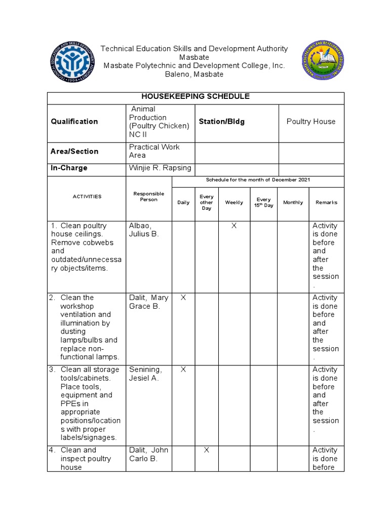BUILDING MAINTENANCE SCHEDULE PDF intelligence overview