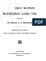 Julius Firmicus Maternus - W. Kroll, F. Skutsch (Eds) - Matheseos Libri VIII. 1-Teubner (1897)