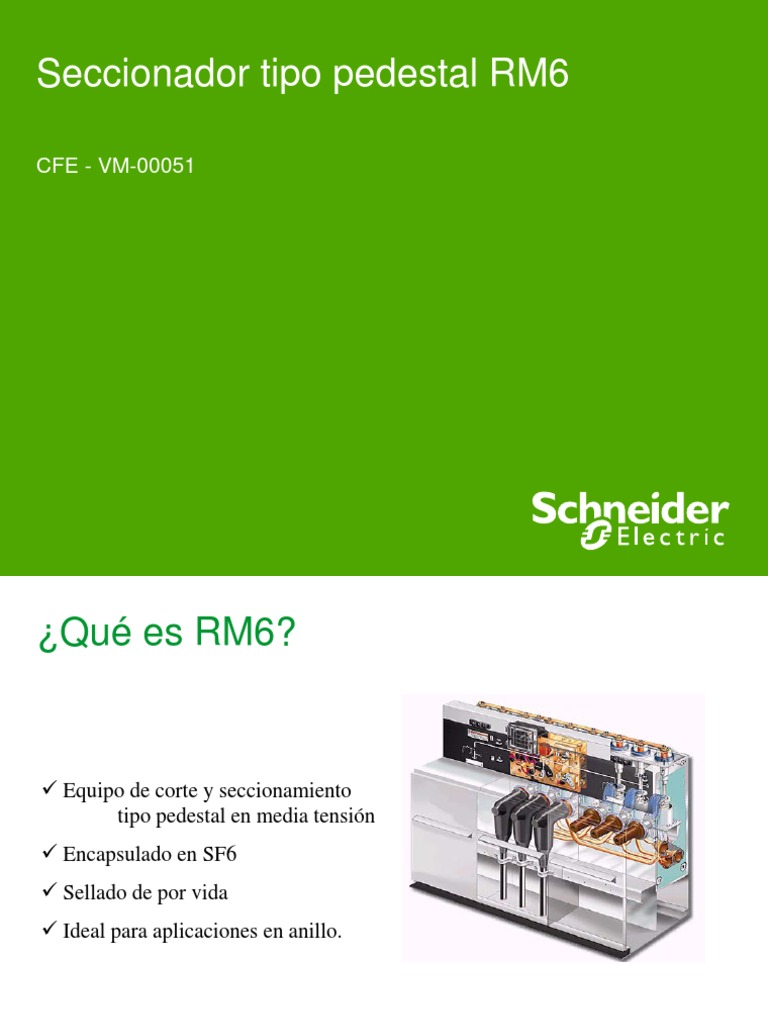 Seccionador RM6 SF6 de Schneider Electric | PDF | Electricidad ...