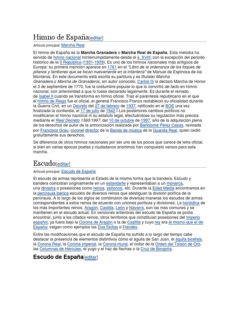 Himno de España | PDF | Los símbolos