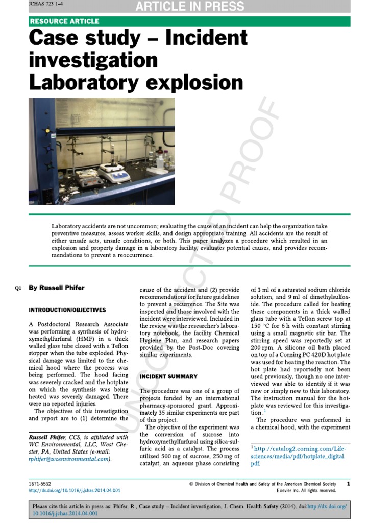 Case Study Explosion | PDF