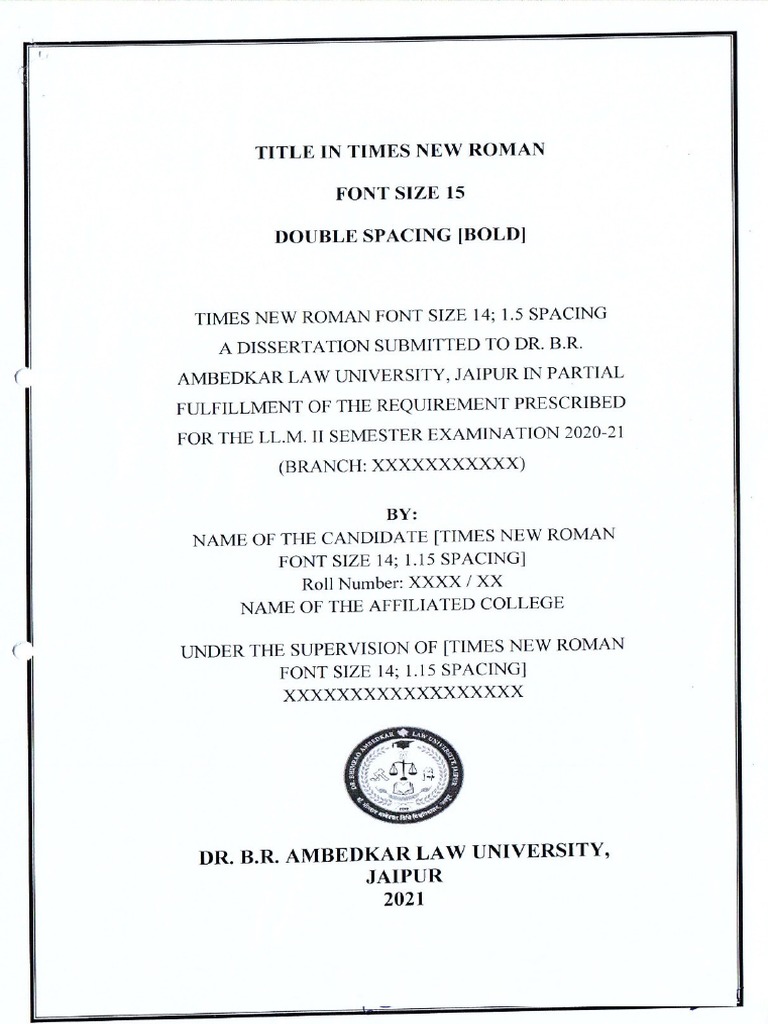 Dissertatin Sample | PDF