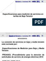 Especificaciones CFE medición servicios BT MT