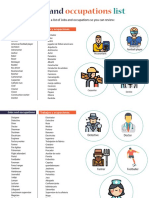 S1-T4 - Jobs and Occupations List